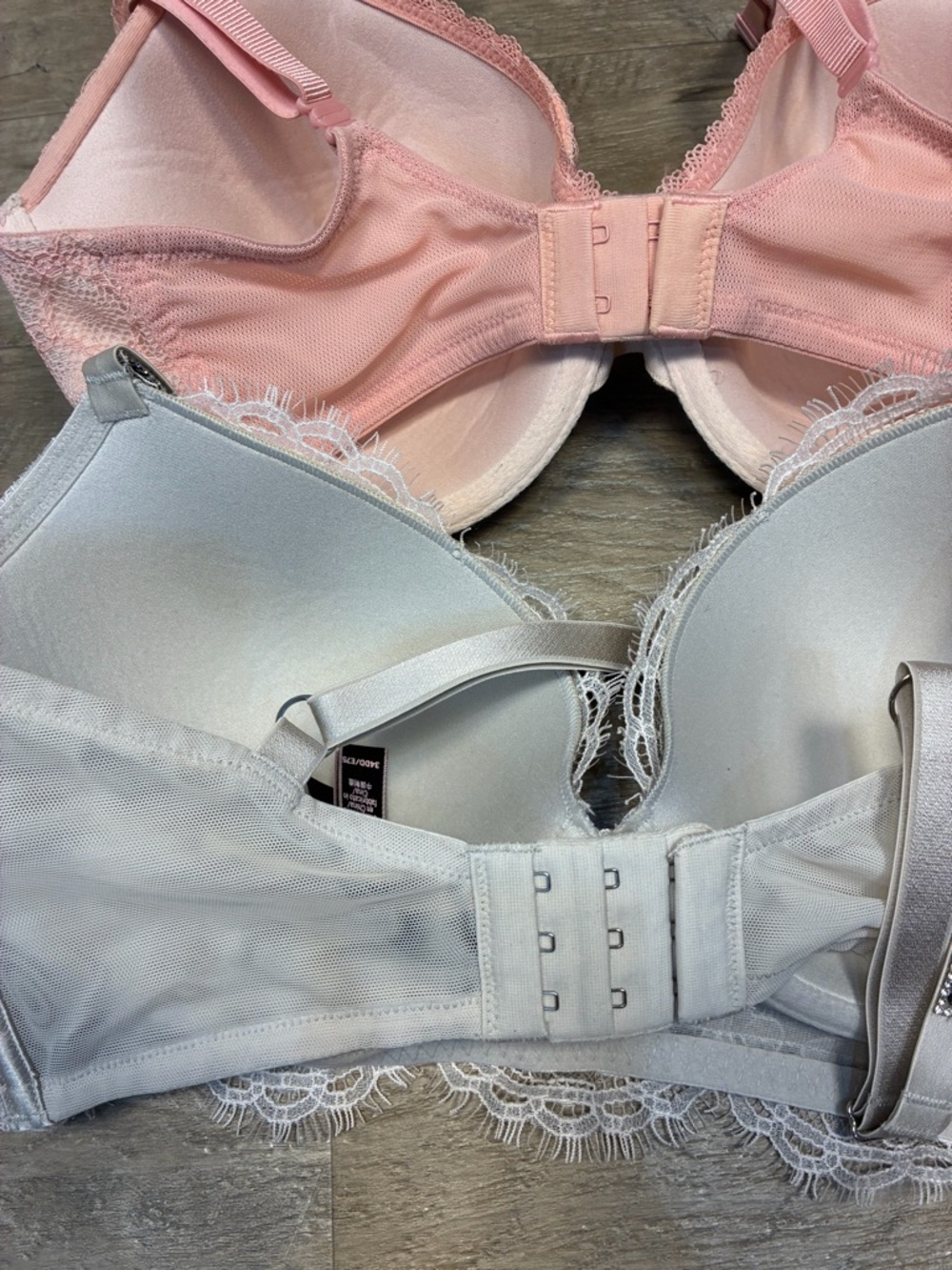 Victoria Secret 2 Lace Bras Lightly Lined Demi Perfect Coverage Shine Strap - Picture 5 of 10